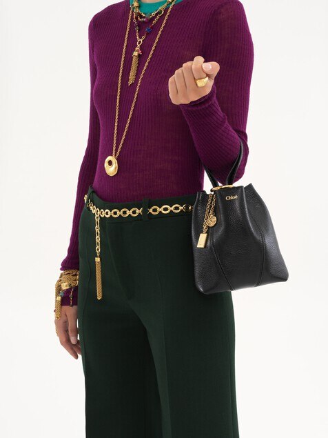 Small Chlo&eacute; Spin tote bag in grained leather