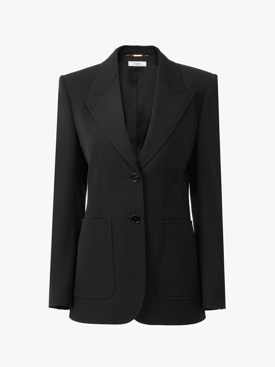 Chaqueta de sastre con botonadura sencilla de lana grain de poudre - 2