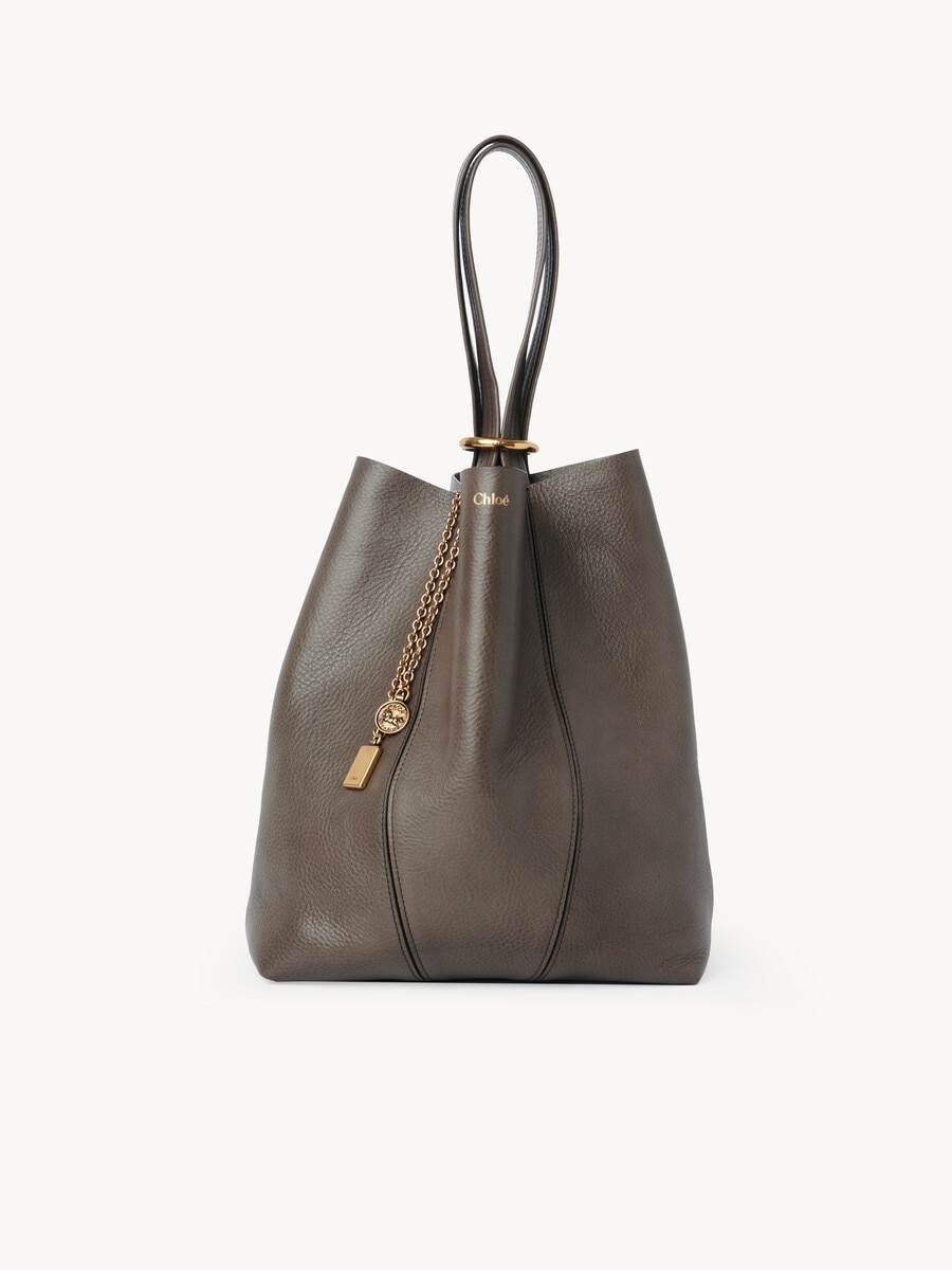 Chlo&eacute; Spin tote bag in grained leather - 3