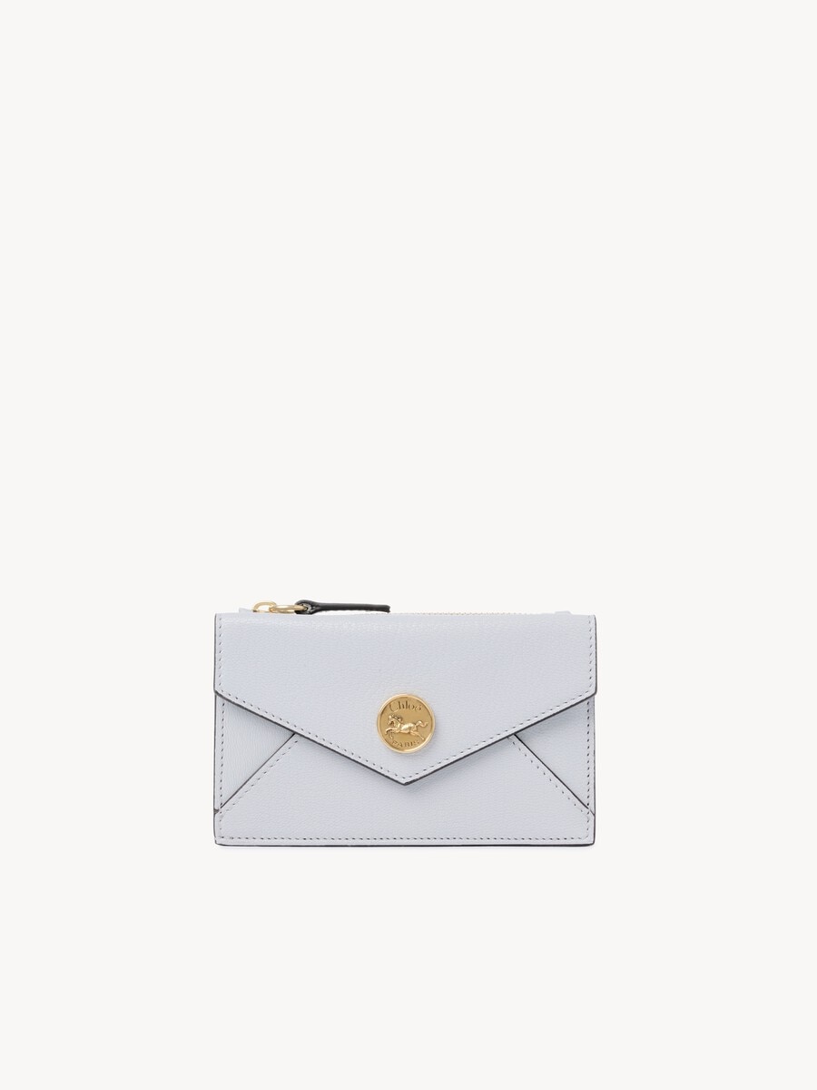 Small Envelope purse with card slots in grained leather - 2