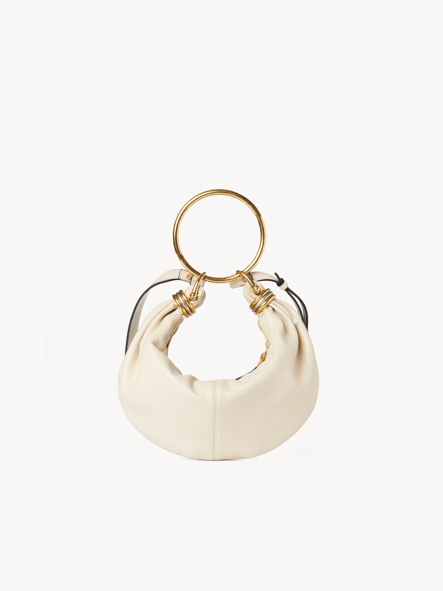 Small Bracelet hobo bag in grained leather - 1