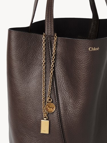 Chlo&eacute; Spin tote bag in grained leather - 5