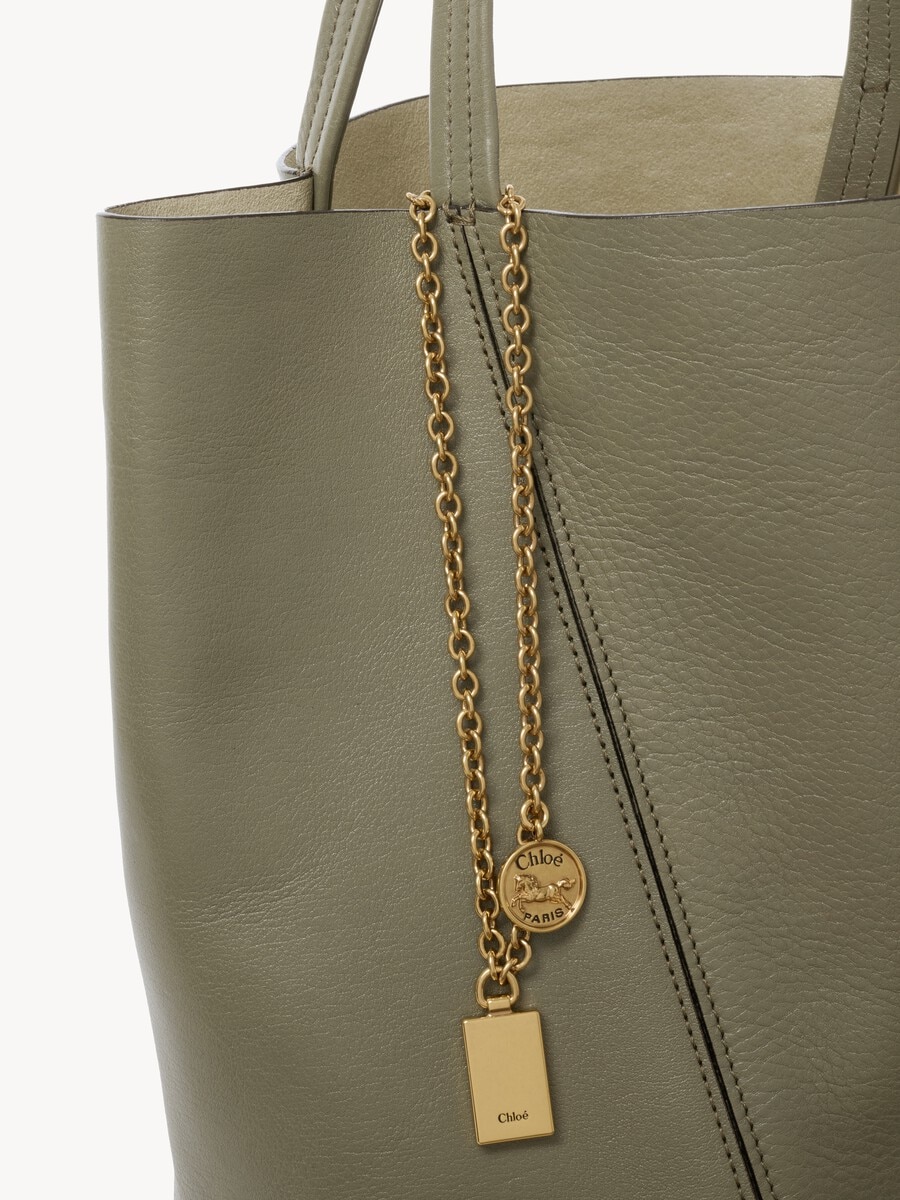 Chlo&eacute; Spin tote bag in grained leather - 6