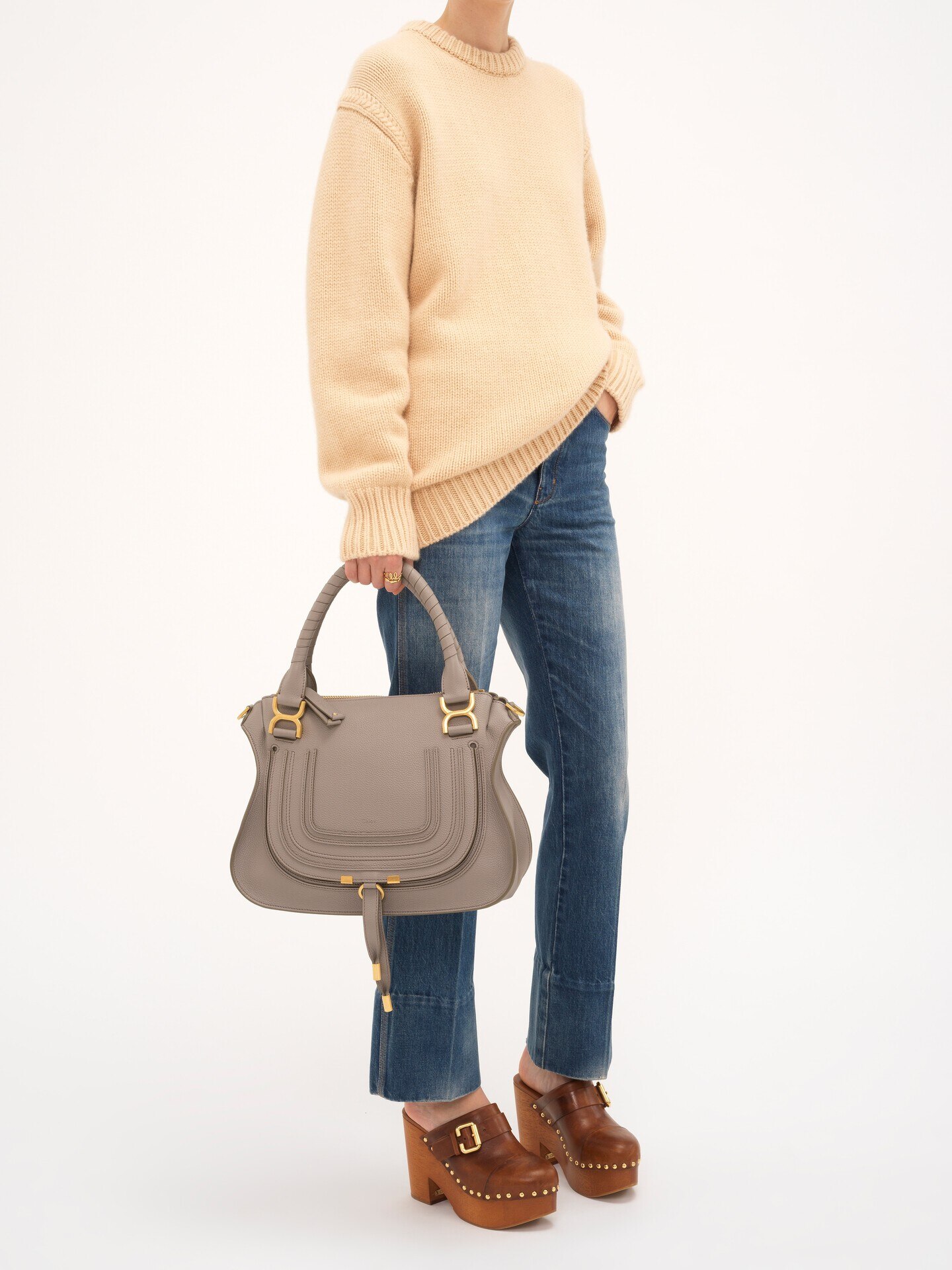 Sac Marcie en cuir grain&eacute; - 8.0