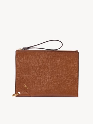 Chlo&eacute; Spin zipped pouch in grained leather - 2