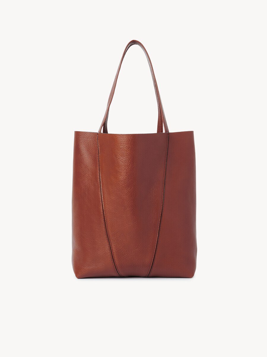Chlo&eacute; Spin tote bag in grained leather - 5