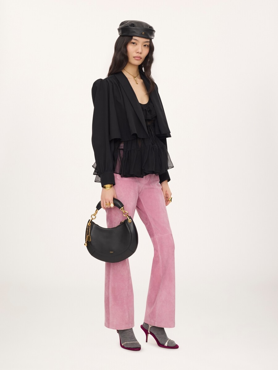 Small Chlo&eacute; Banana zipped hobo in soft leather - 8