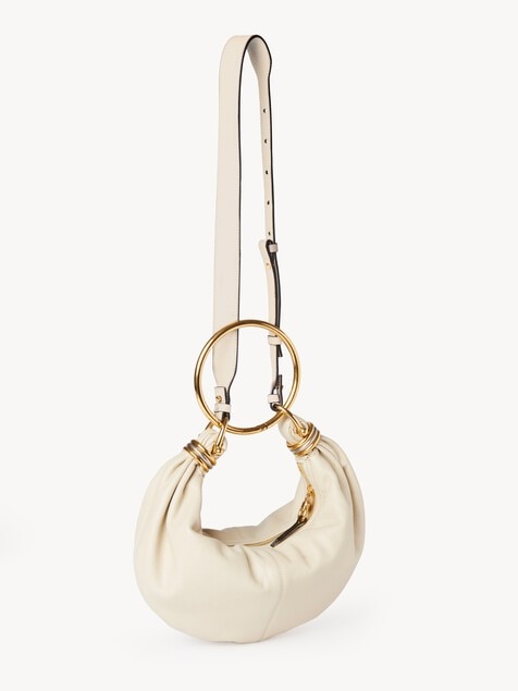 Small Bracelet hobo bag in grained leather