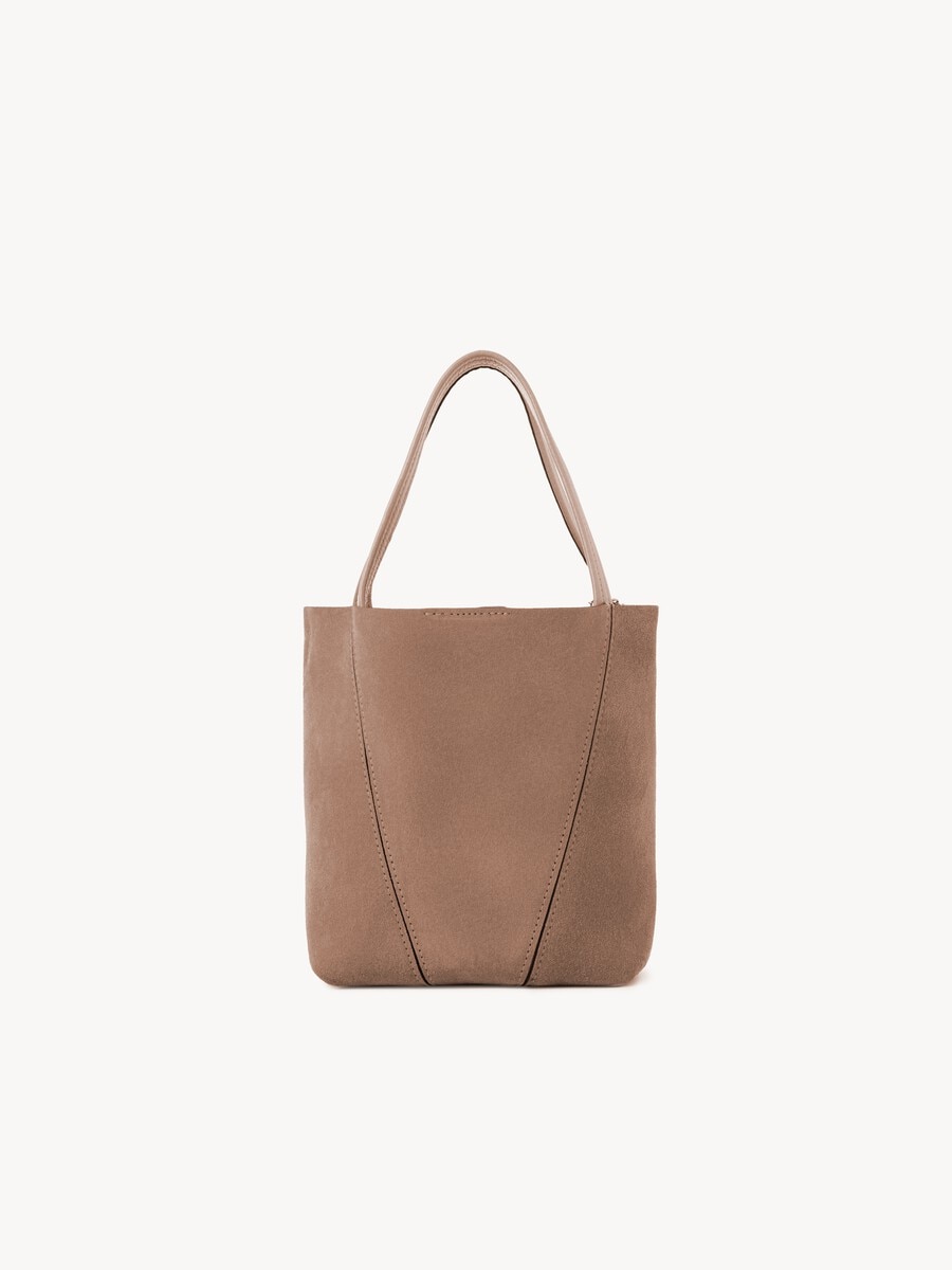 Small Chlo&eacute; Spin tote bag in suede leather - 4