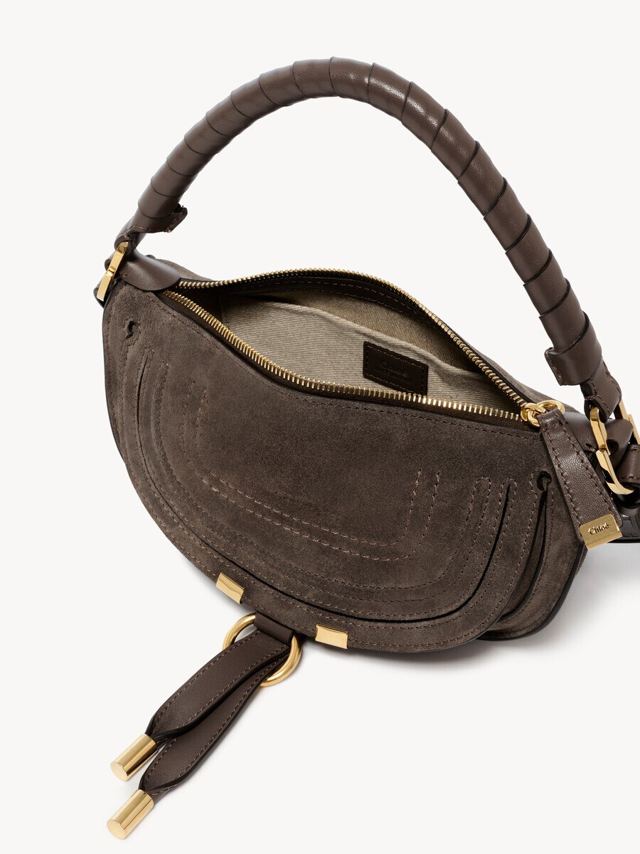 Mini Marcie shoulder bag in suede leather - 7