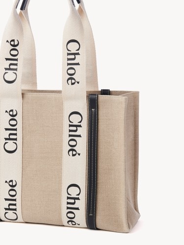 Bolso tote Woody de lino - 8