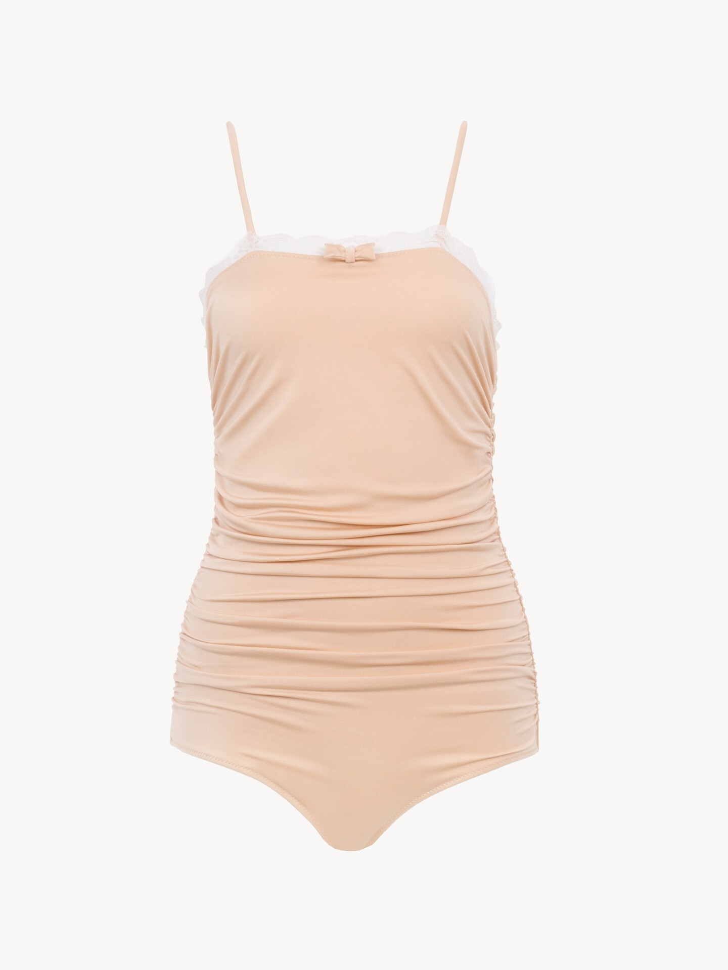 Body fronc&eacute; &agrave; finitions en dentelle - 2.0