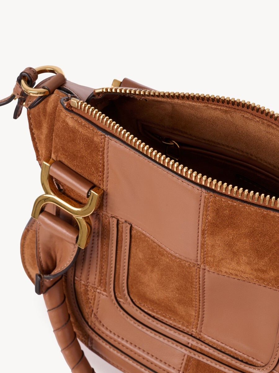 Bolso Marcie peque&ntilde;o de cuero granulado y ante - 6