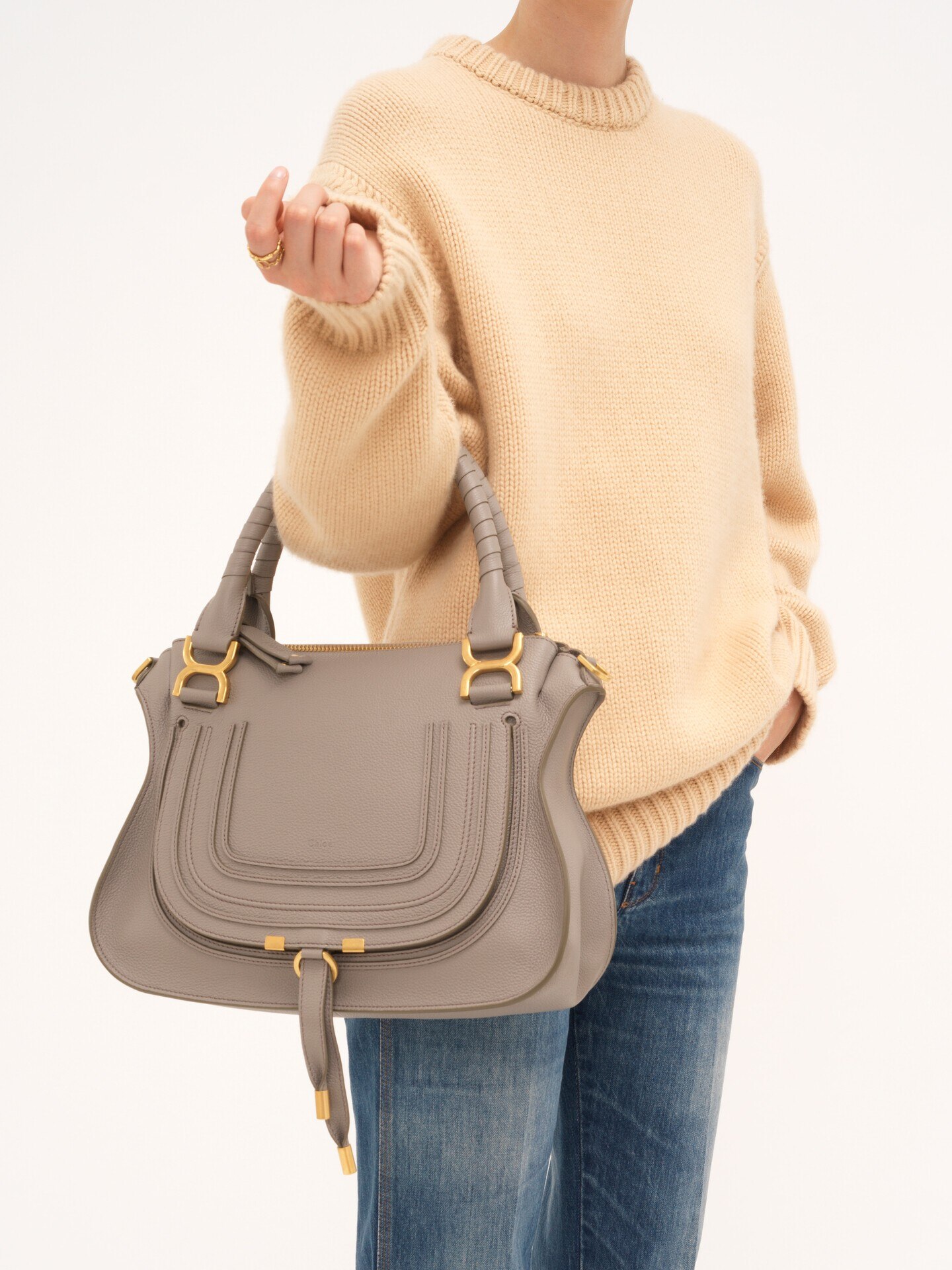 Sac Marcie en cuir grain&eacute; - 2.0