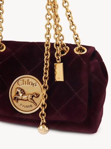 Small Chlo&eacute; Heritage shoulder bag in velvet - 7