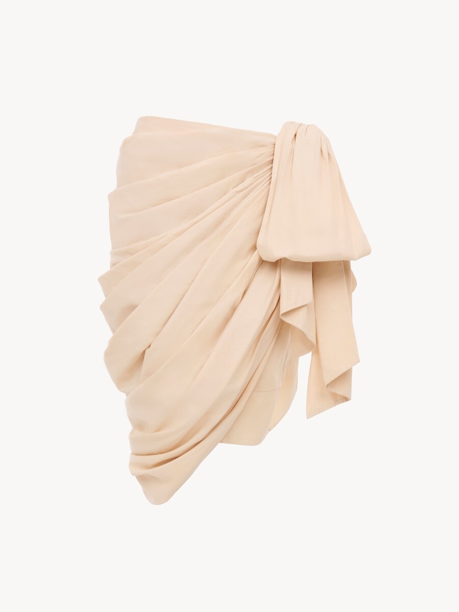 Knee-length wrap skirt in cotton poplin - 2