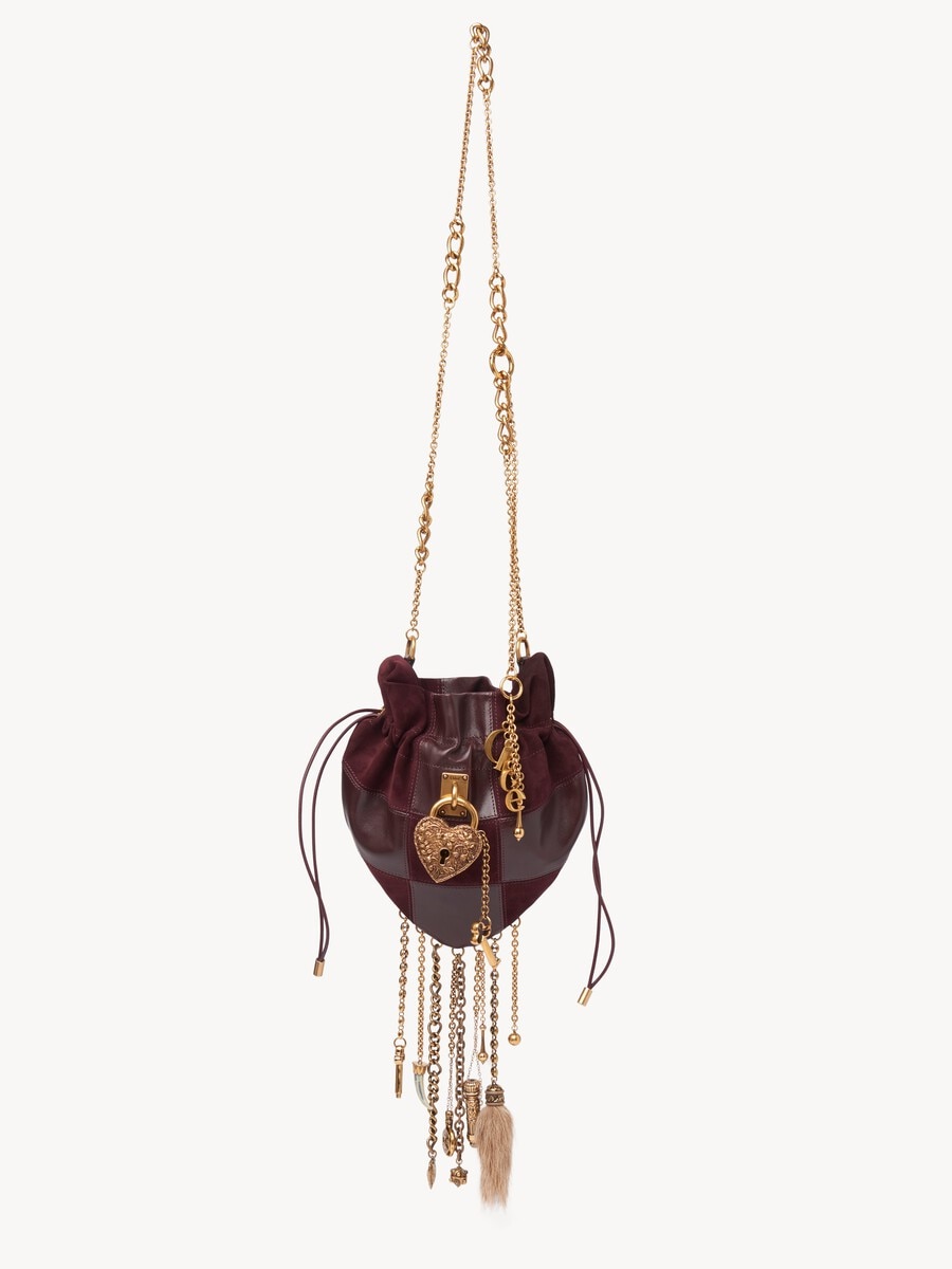 Ch&acirc;teau Treasures crossbody bag in grained & suede leather - 2
