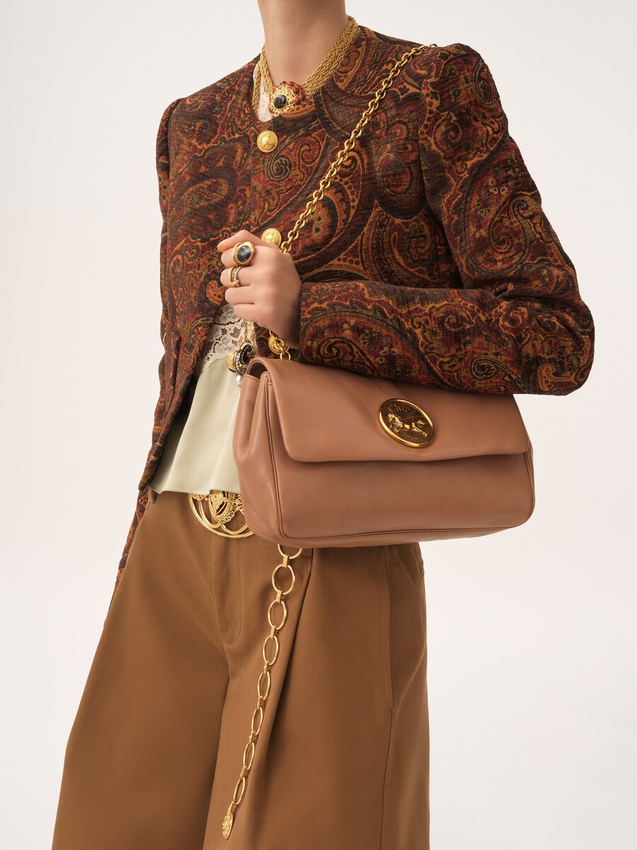 Bolso de hombro Chlo&eacute; Heritage de cuero granulado - 3