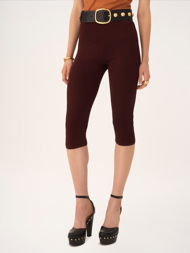 Capri leggings in a stretch knit - 4