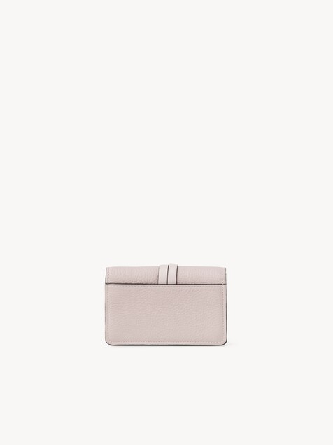Alphabet card holder in grained leather