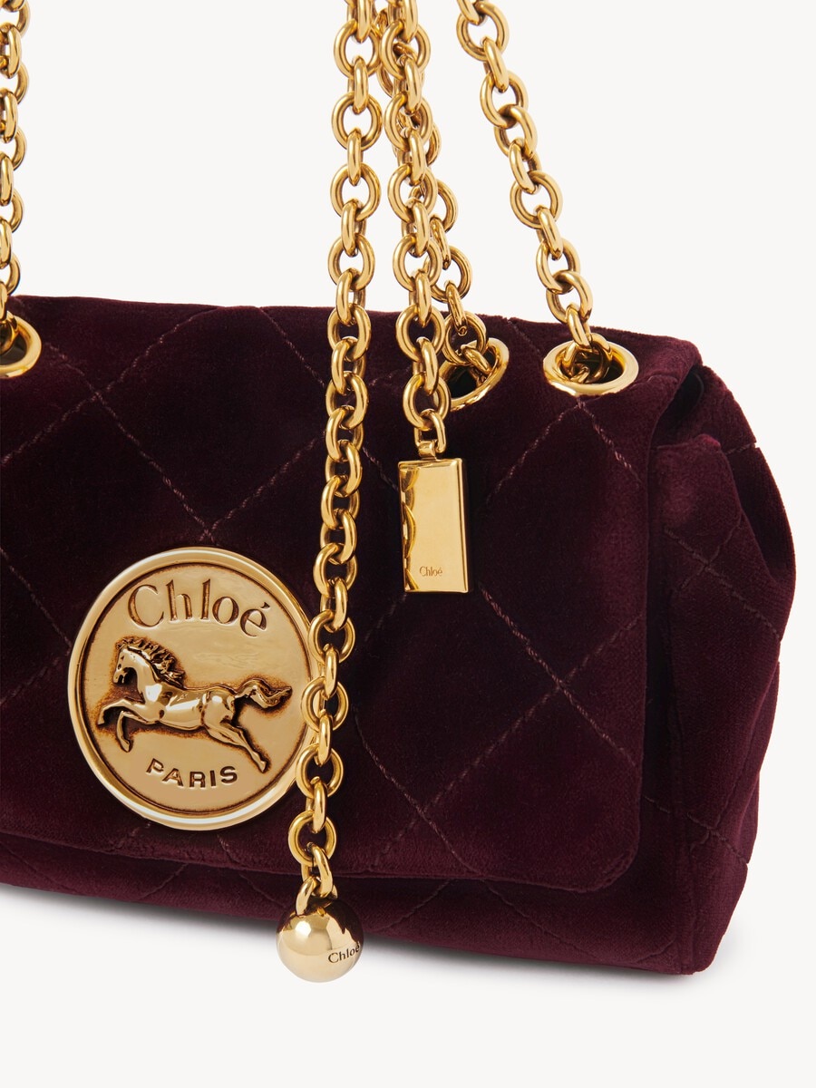 Small Chlo&eacute; Heritage shoulder bag in velvet - 7