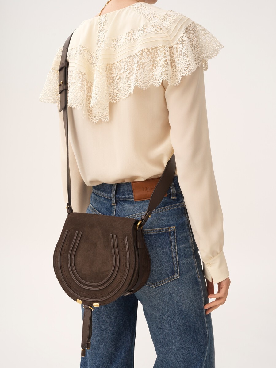 Bolso saddle Marcie de ante - 3