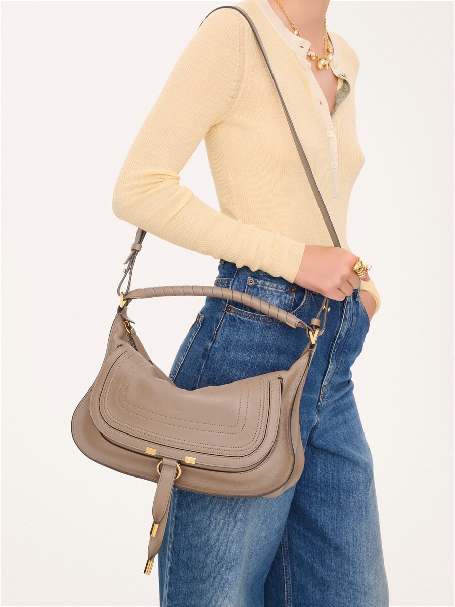 Bolso de hombro Marcie peque&ntilde;o de cuero suave - 3