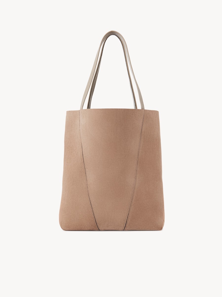 Chlo&eacute; Spin tote bag in suede leather - 5
