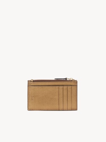 Small Envelope purse with card slots in metallized leather - 4