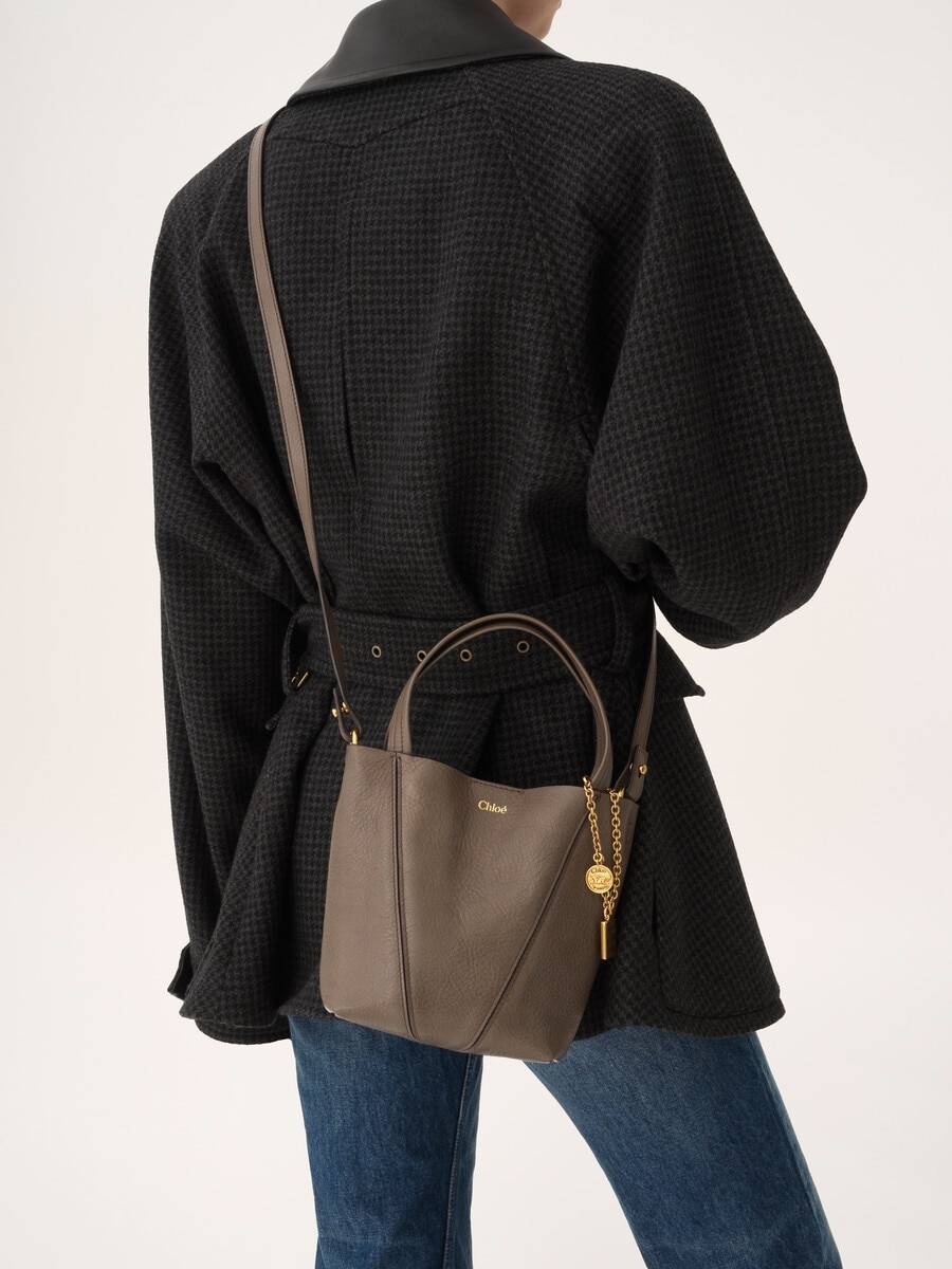 Small Chlo&eacute; Spin tote bag in grained leather - 3