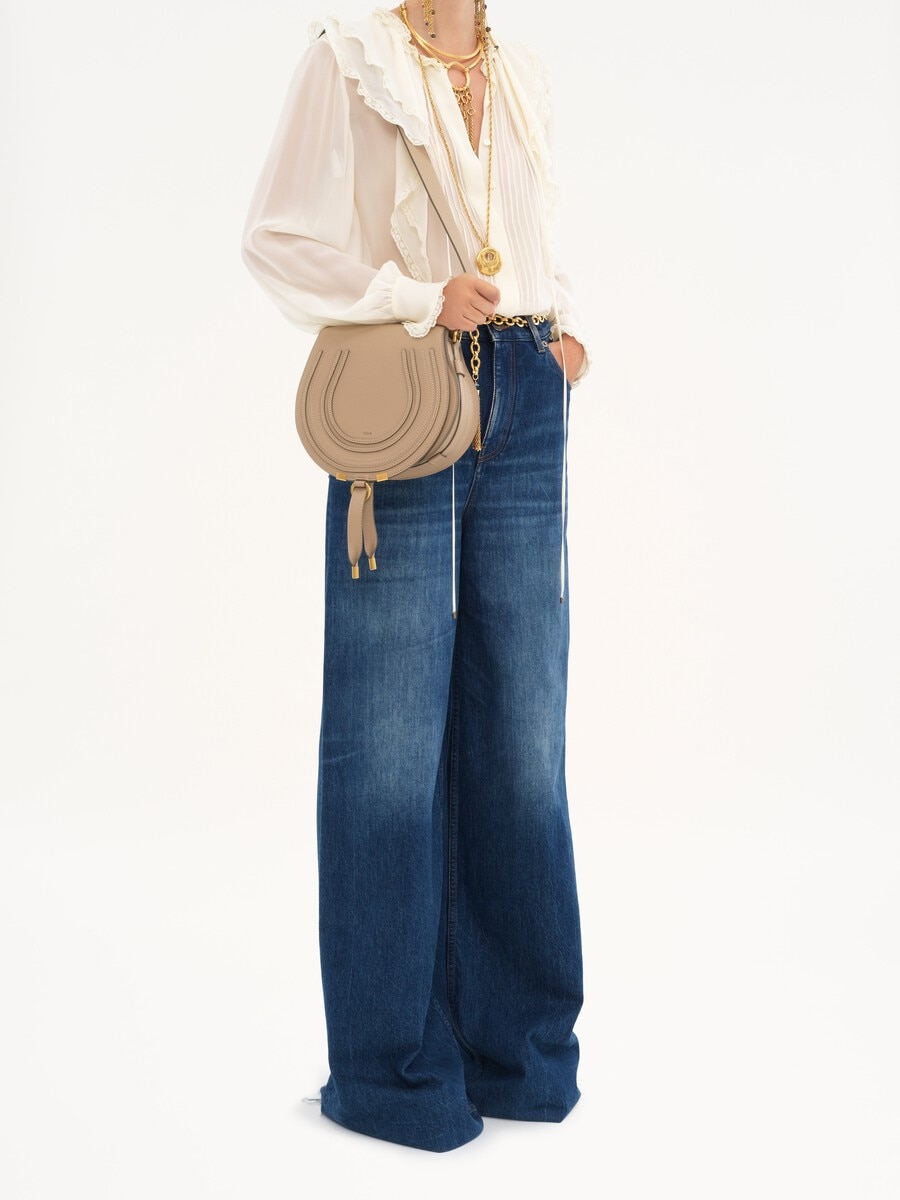 Marcie saddle bag in grained leather - 8