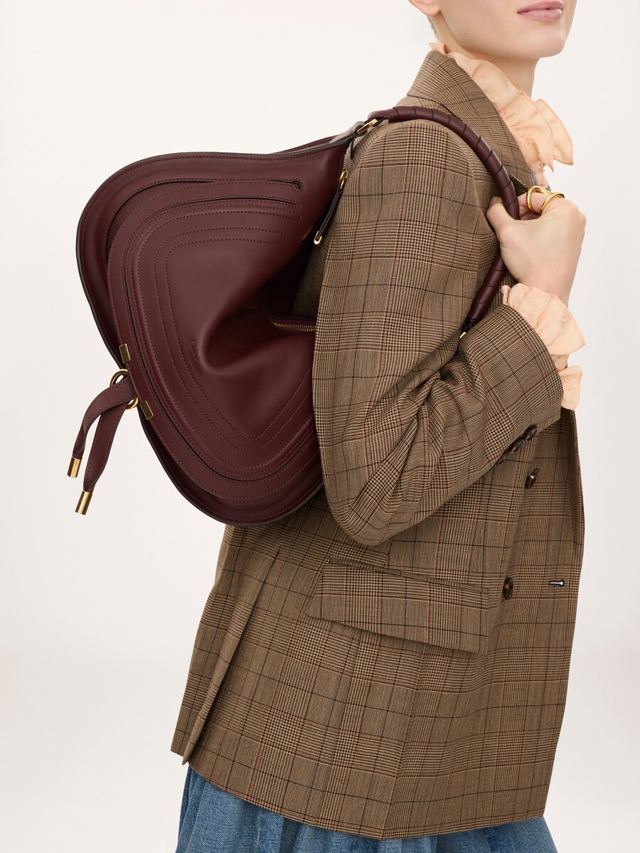 Bolso de hombro Marcie de cuero suave - 3