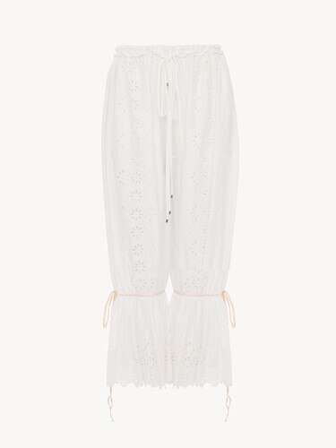 Fluid drawstring pants in soft cotton - 2
