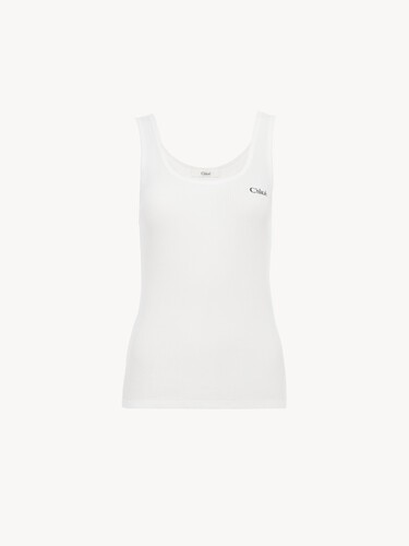 Logo tank top in jersey - 2