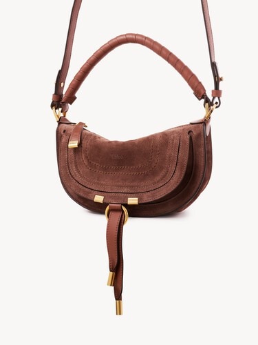 Mini Marcie shoulder bag in suede leather - 4