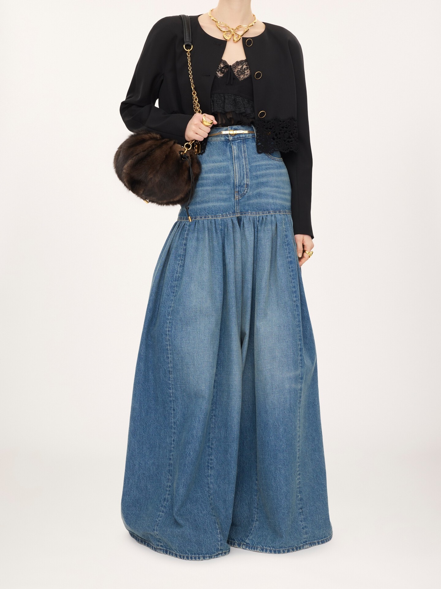 Sac cha&icirc;ne port&eacute; &eacute;paule Chlo&eacute; Pliss&eacute; en shearling - 7.0