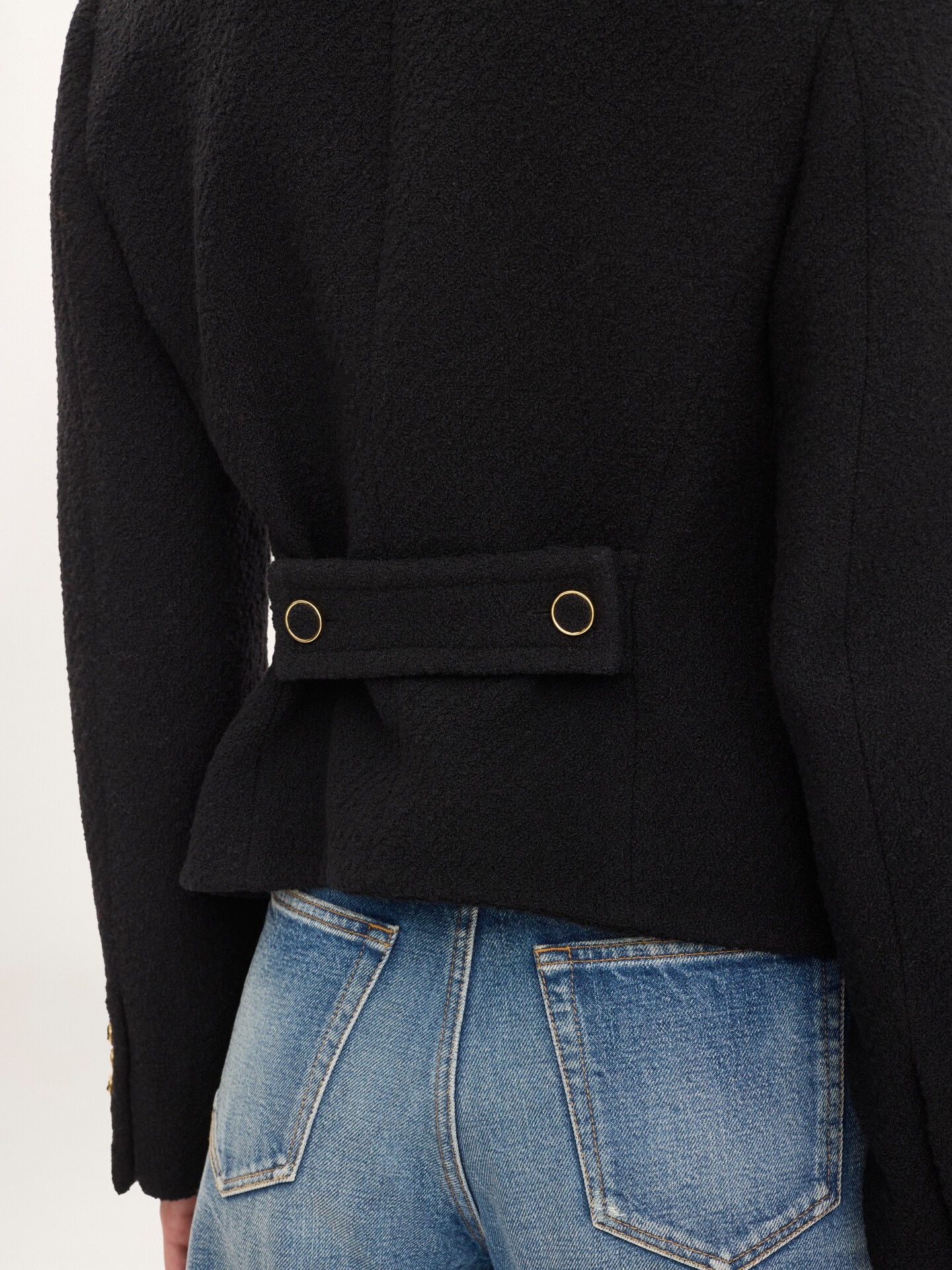 Fitted tailored jacket in wool bouclette - 6.0