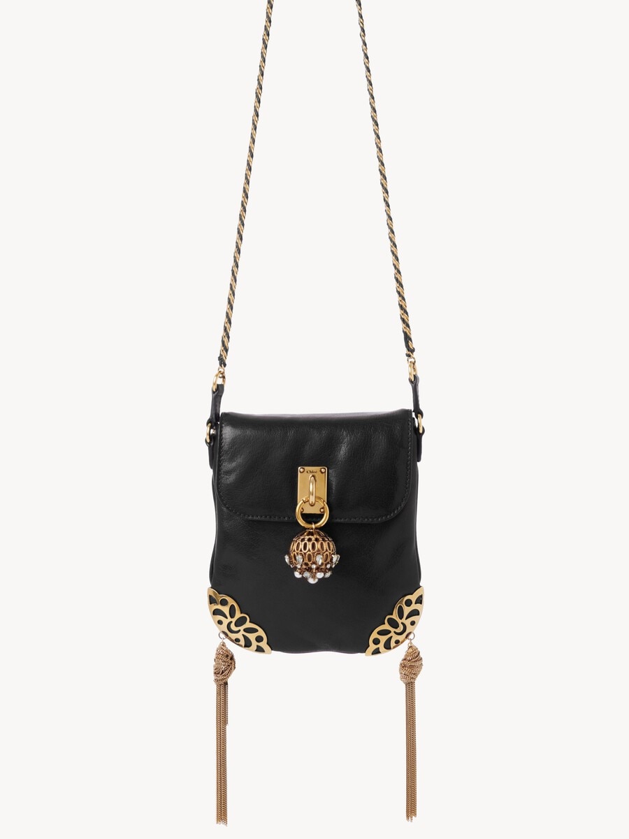 Ch&acirc;teau Treasures chain flap bag in grained leather - 2