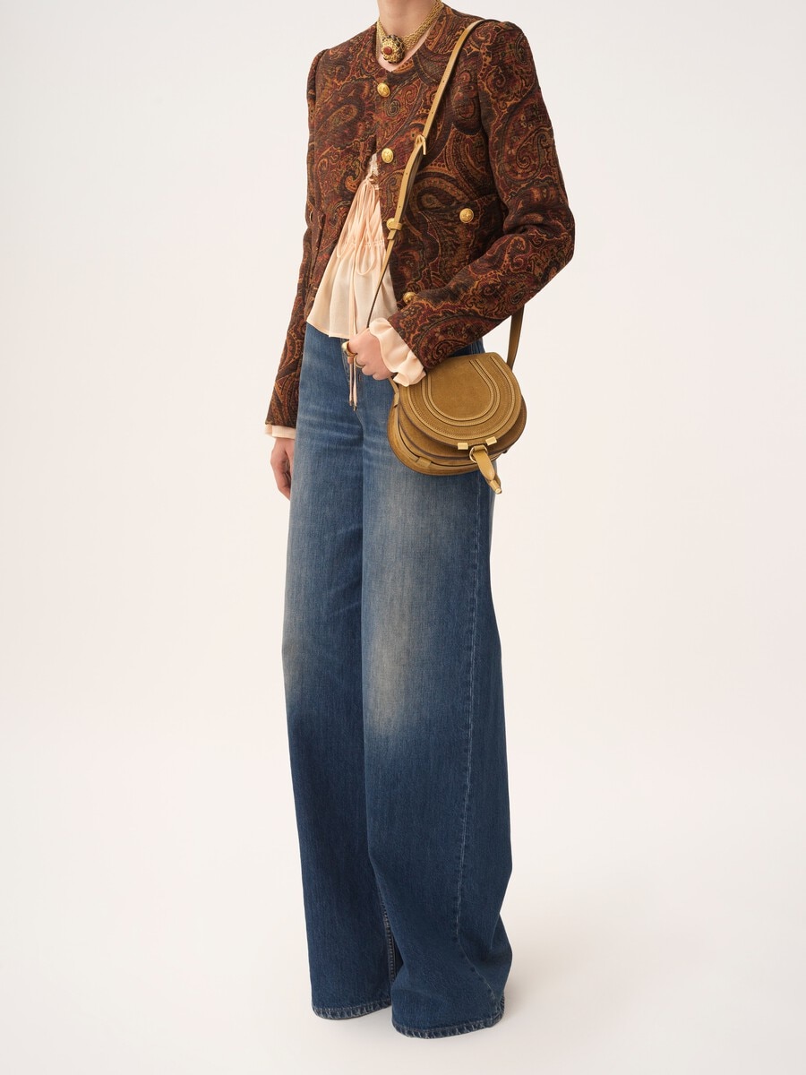 Bolso saddle peque&ntilde;o Marcie de ante - 8