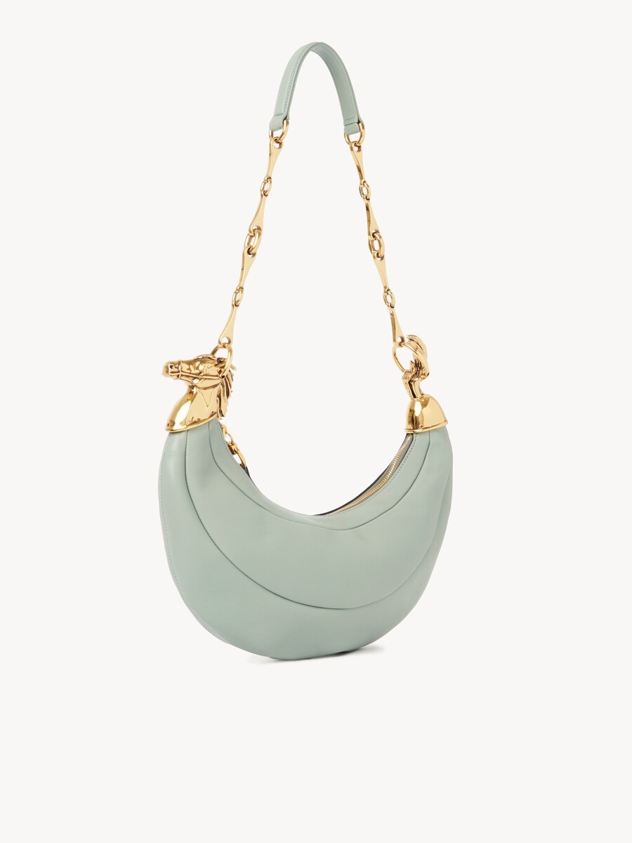 Chain Horse shoulder bag in grained leather - 3