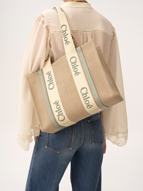Woody tote bag in linen