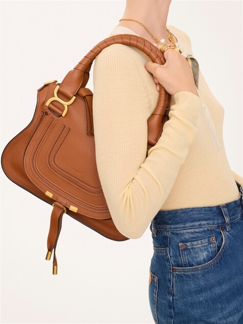Small Marcie bag in grained leather