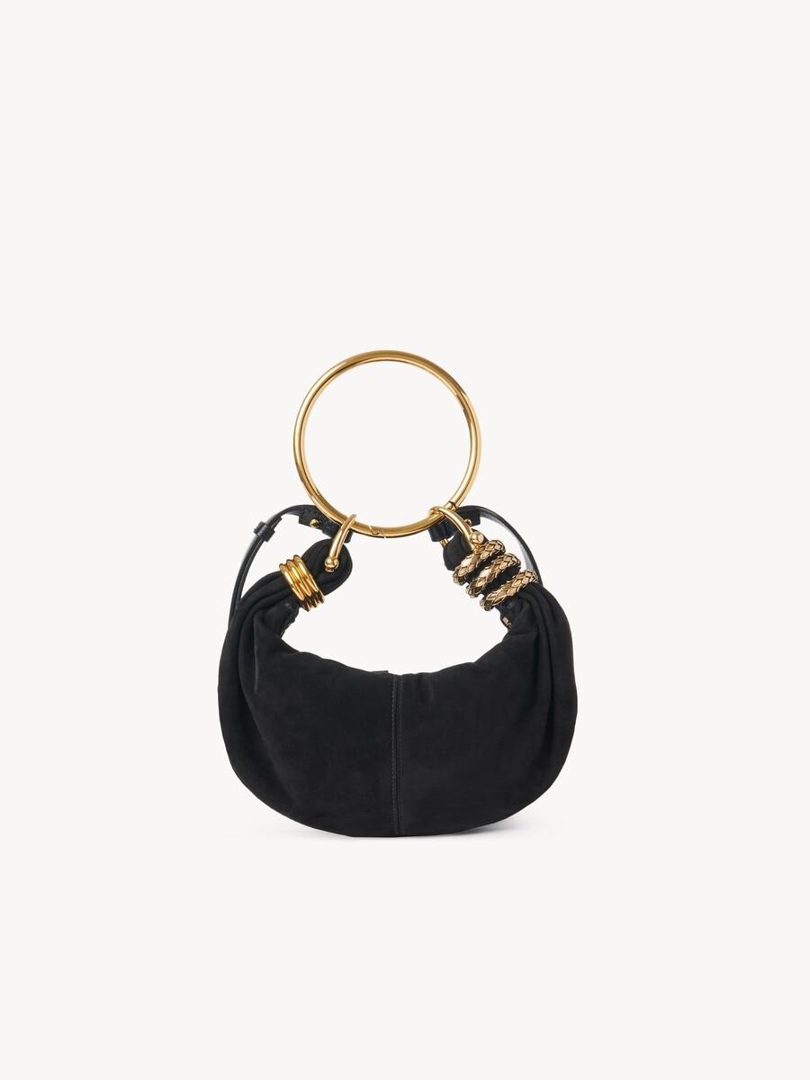 Small Snake Bracelet Hobo bag in suede leather - 5