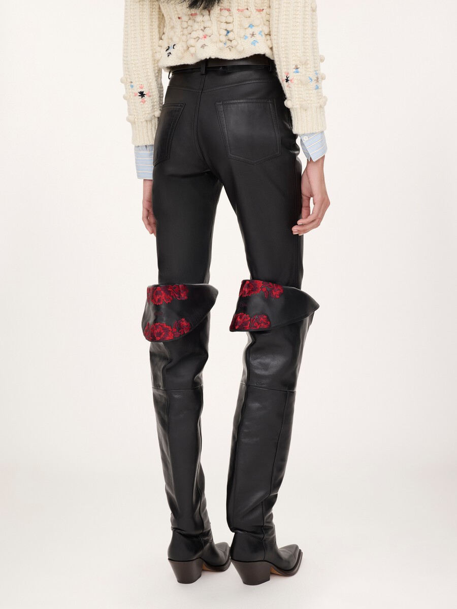 Slim pants in leather - 4