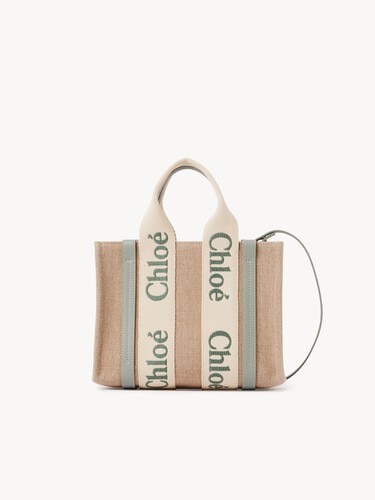Bolso tote peque&ntilde;o Woody de lino - 2