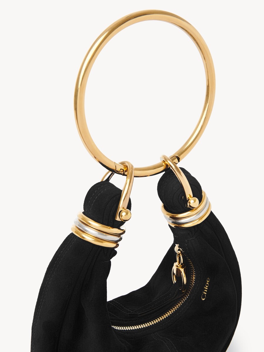 Mini Bracelet Hobo bag in suede leather - 8