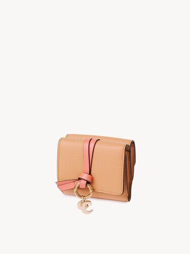 Mini Alphabet tri-fold in grained leather - 2