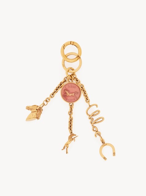 Chlo&eacute; Symbols Coin Horse bag charm in brass