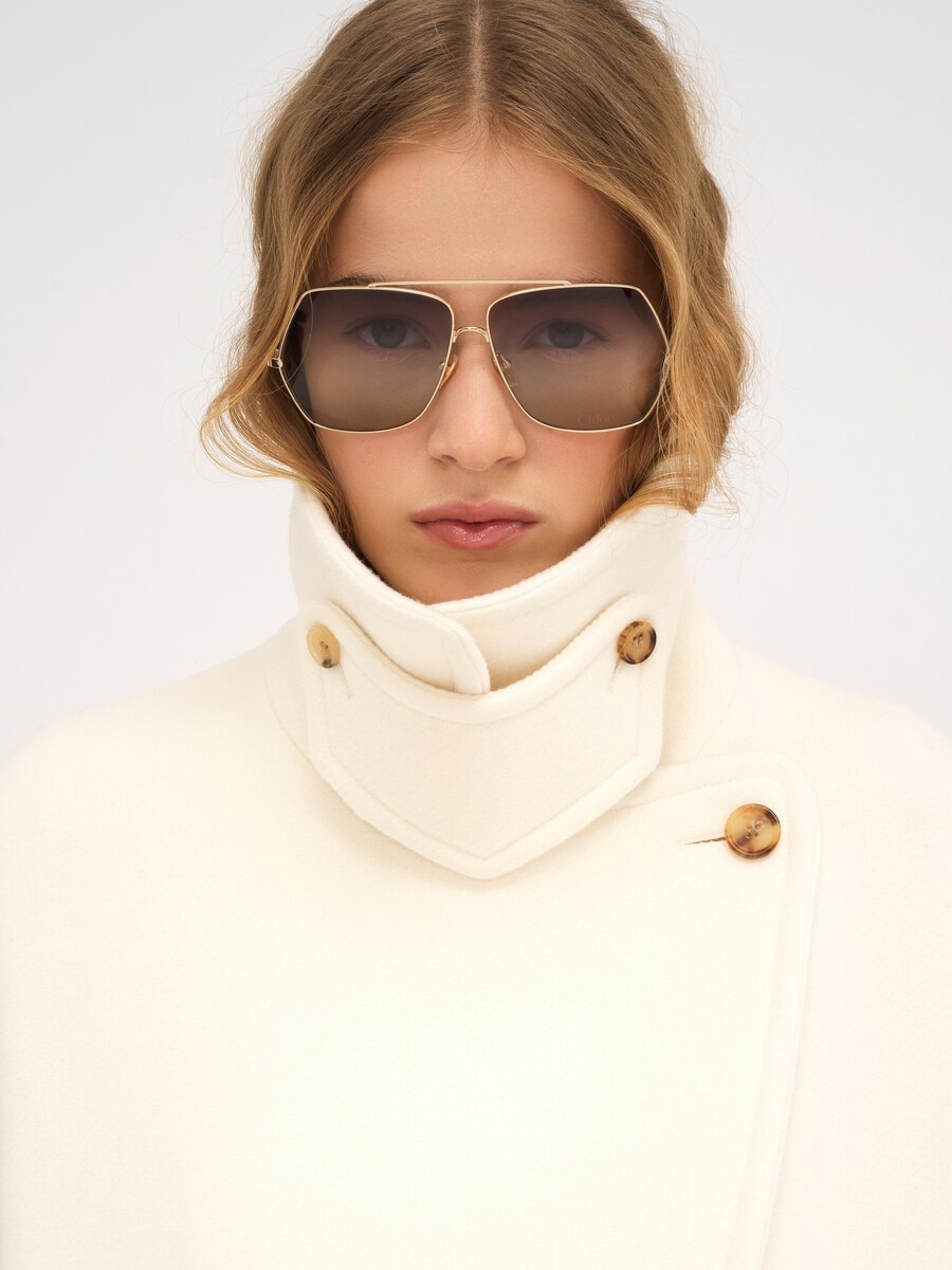 Oversized short coat in wool - 5