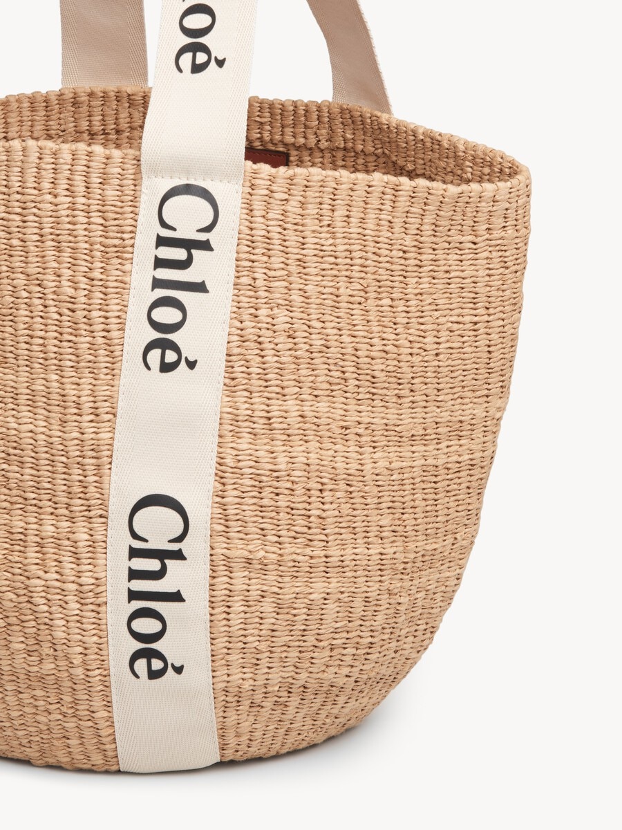 Large Woody basket in natural fibers - 6